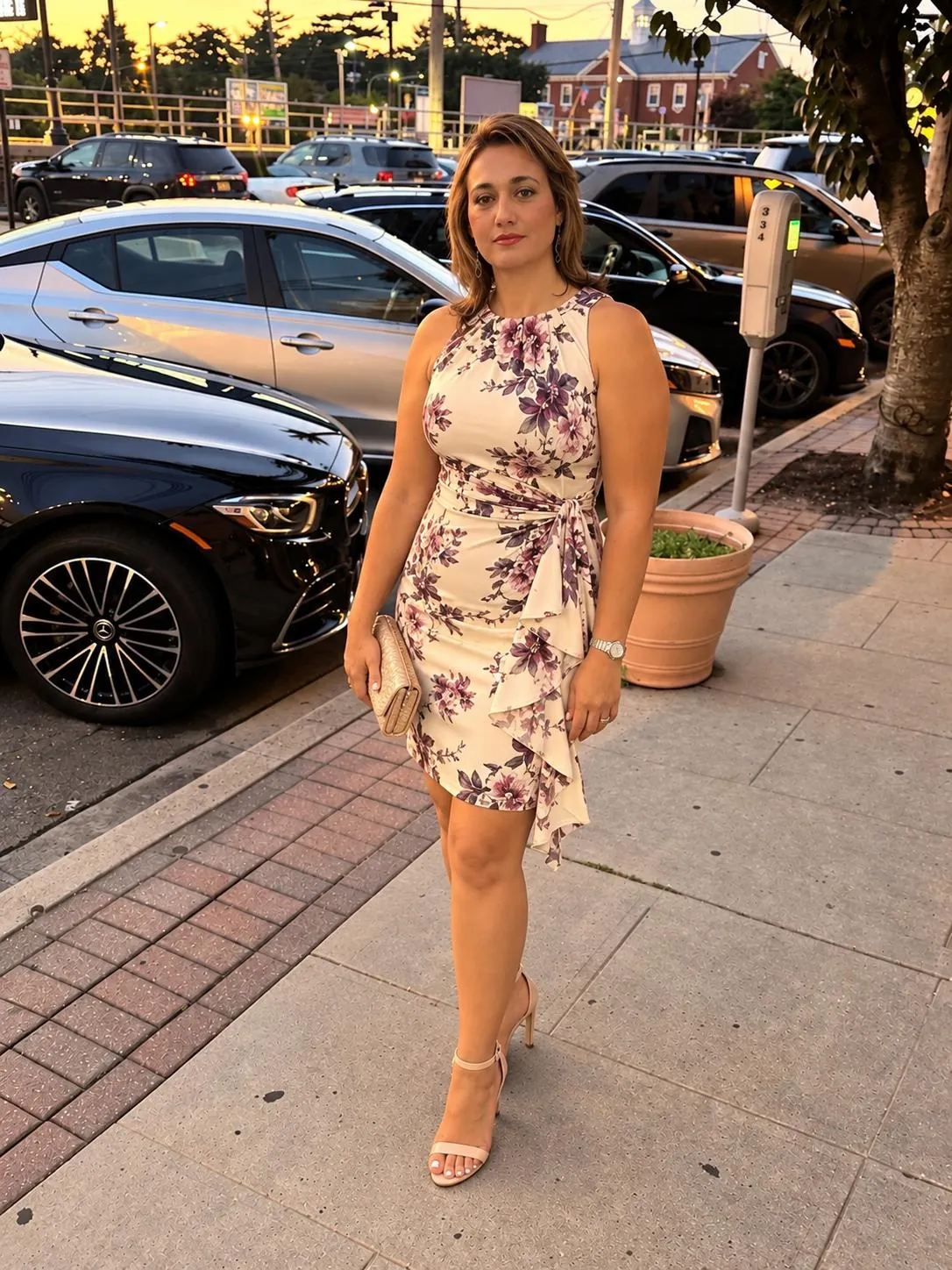 Olga Binyaminov outdoors at sunset